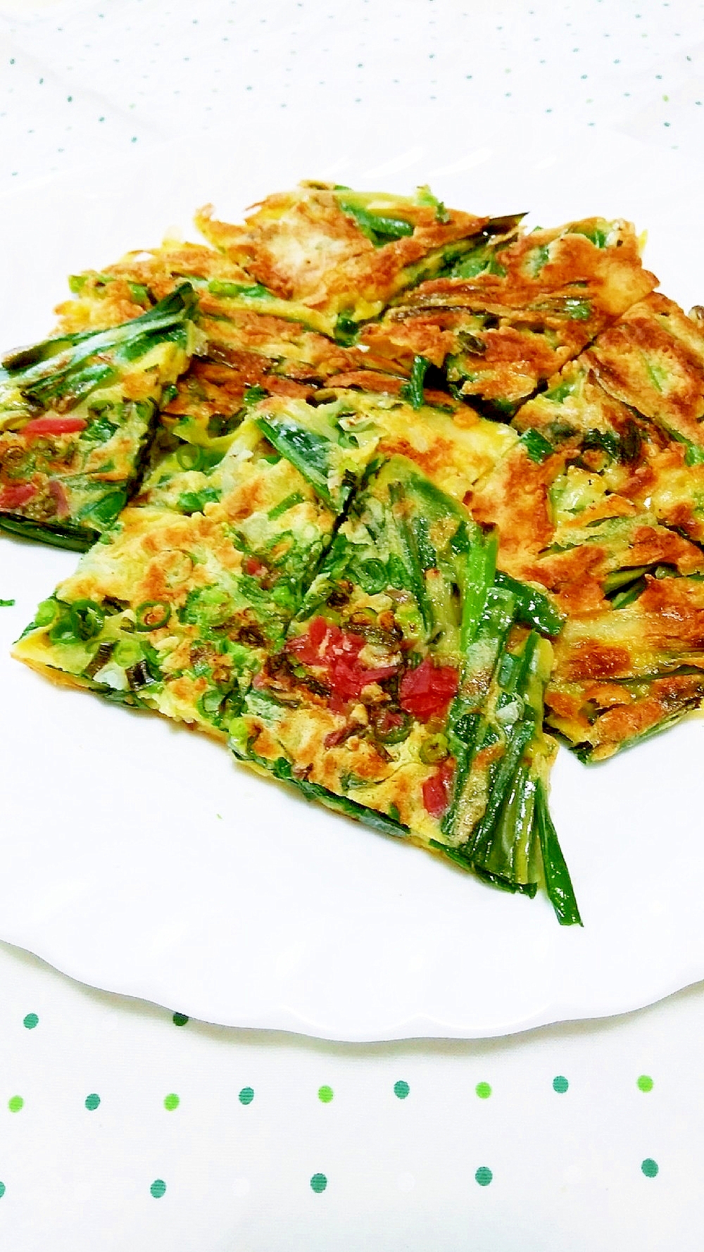 白い皿に盛られたなんちゃってチヂミ