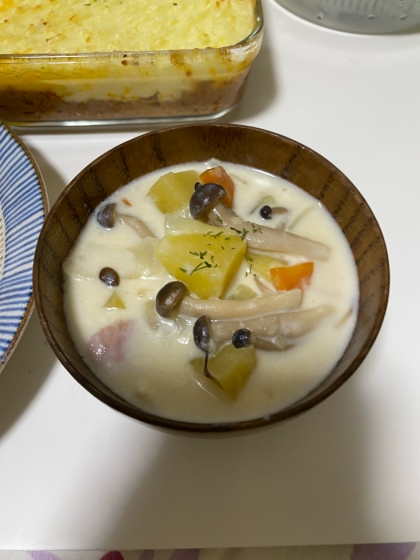 さつまいもシチューです。美味しかったです！