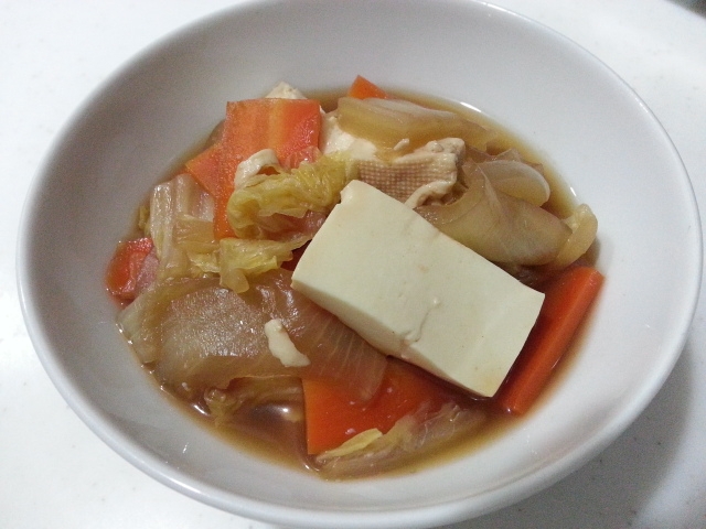 野菜と豆腐の煮物
