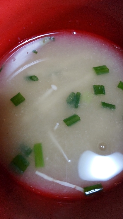 えのきとねぎの味噌汁（液体みそ）