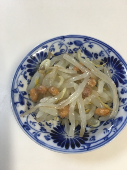 食材2つ！　レンチンもやし納豆