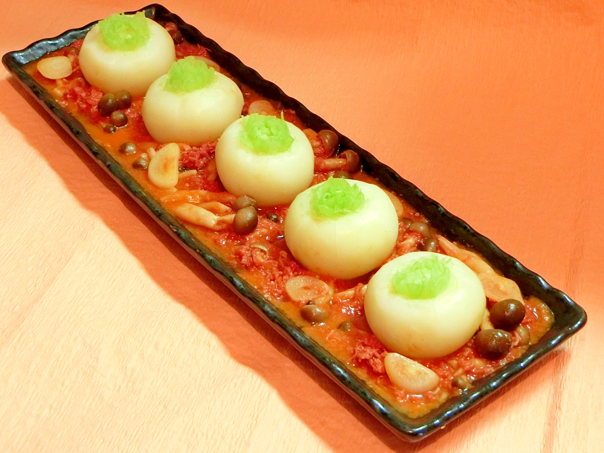 コンビーフトマトソースとかぶ