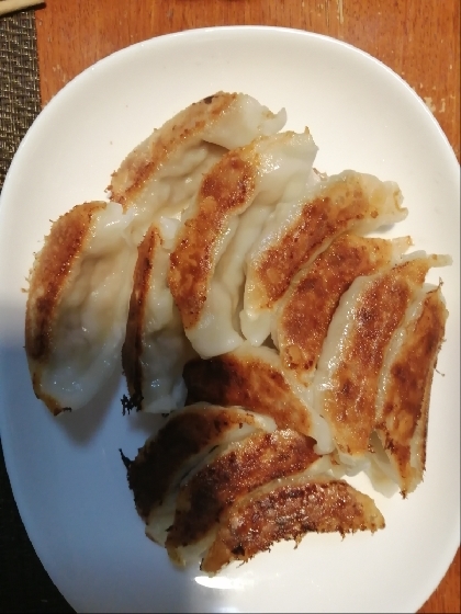ニンニク無しの手作り焼き餃子。