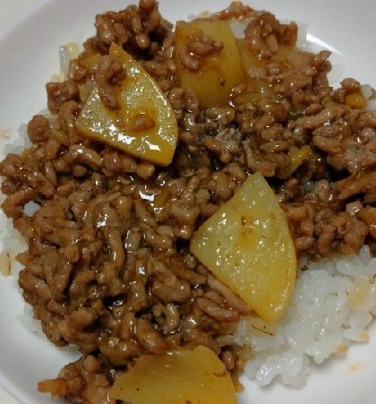 ごはんにのせて丼にしました。しょうがが効いて美味しかったです。
