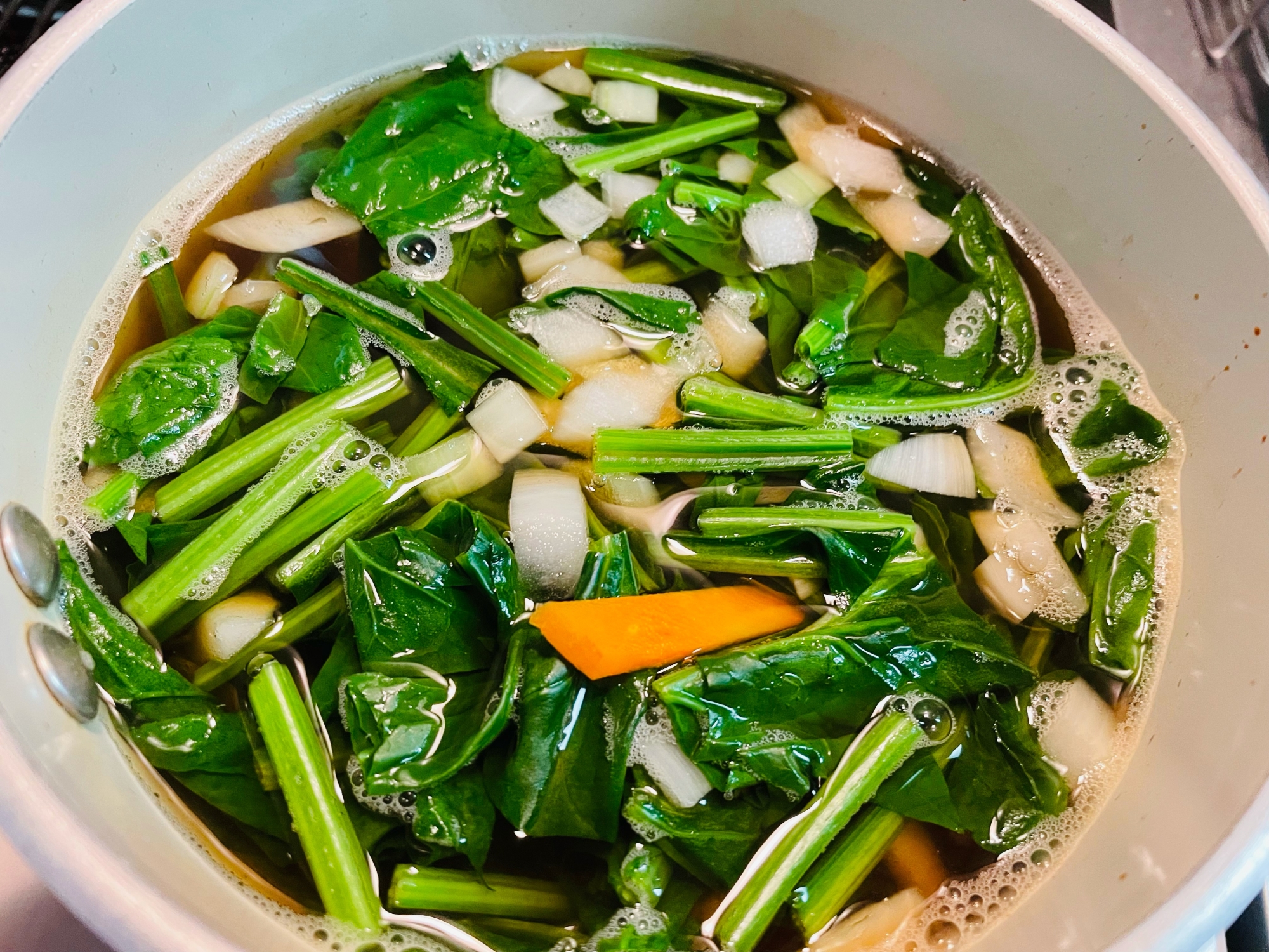 ほうれん草の和風スープ レシピ 作り方 By あんぱんまま612 楽天レシピ ほうれん草の和風スープ レシピ 作り方 By あんぱんまま612 楽天レシピ