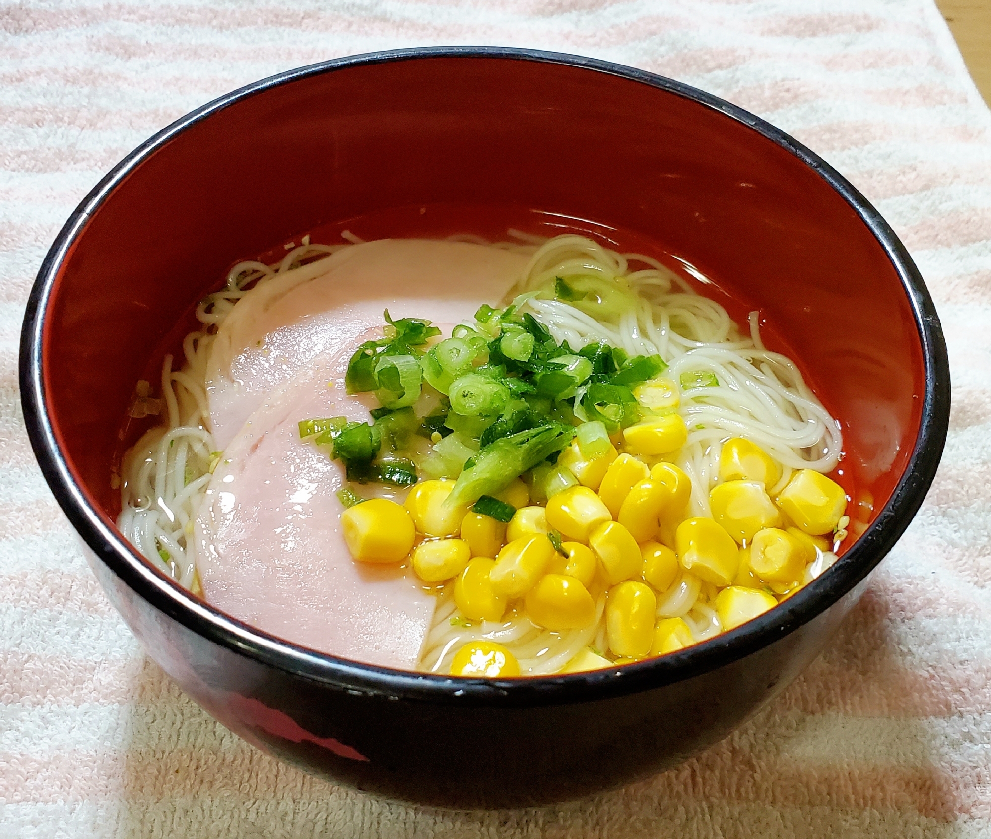 ラーメンスープ使って☆にゅうめん