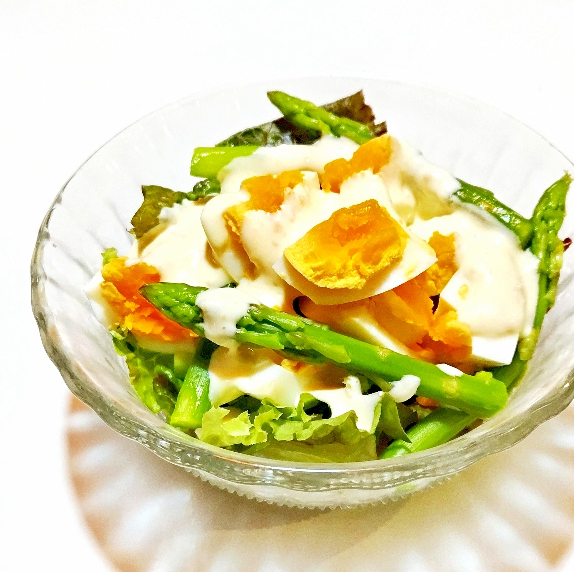 アスパラと茹で卵のサラダ