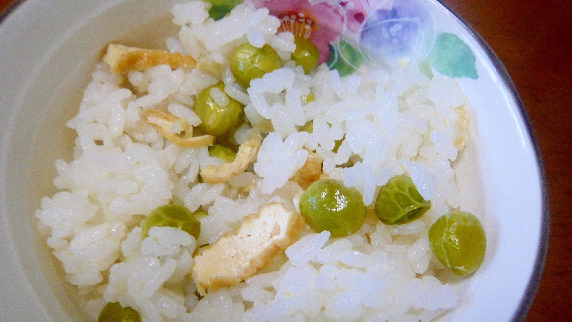 ♥ お揚げ入り！ 豆ごはん ♥ レシピ・作り方 by ひろりん1106