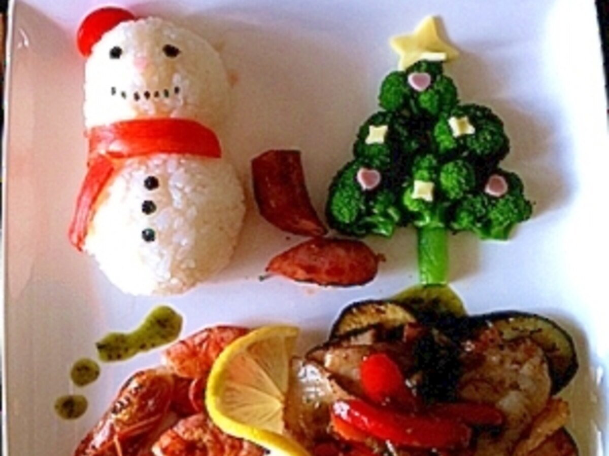 クリスマスプレート雪だるまとツリーを添えて レシピ 作り方 By おいしい追求人 楽天レシピ クリスマスプレート雪だるまとツリーを添えて レシピ 作り方 By おいしい追求人 楽天レシピ