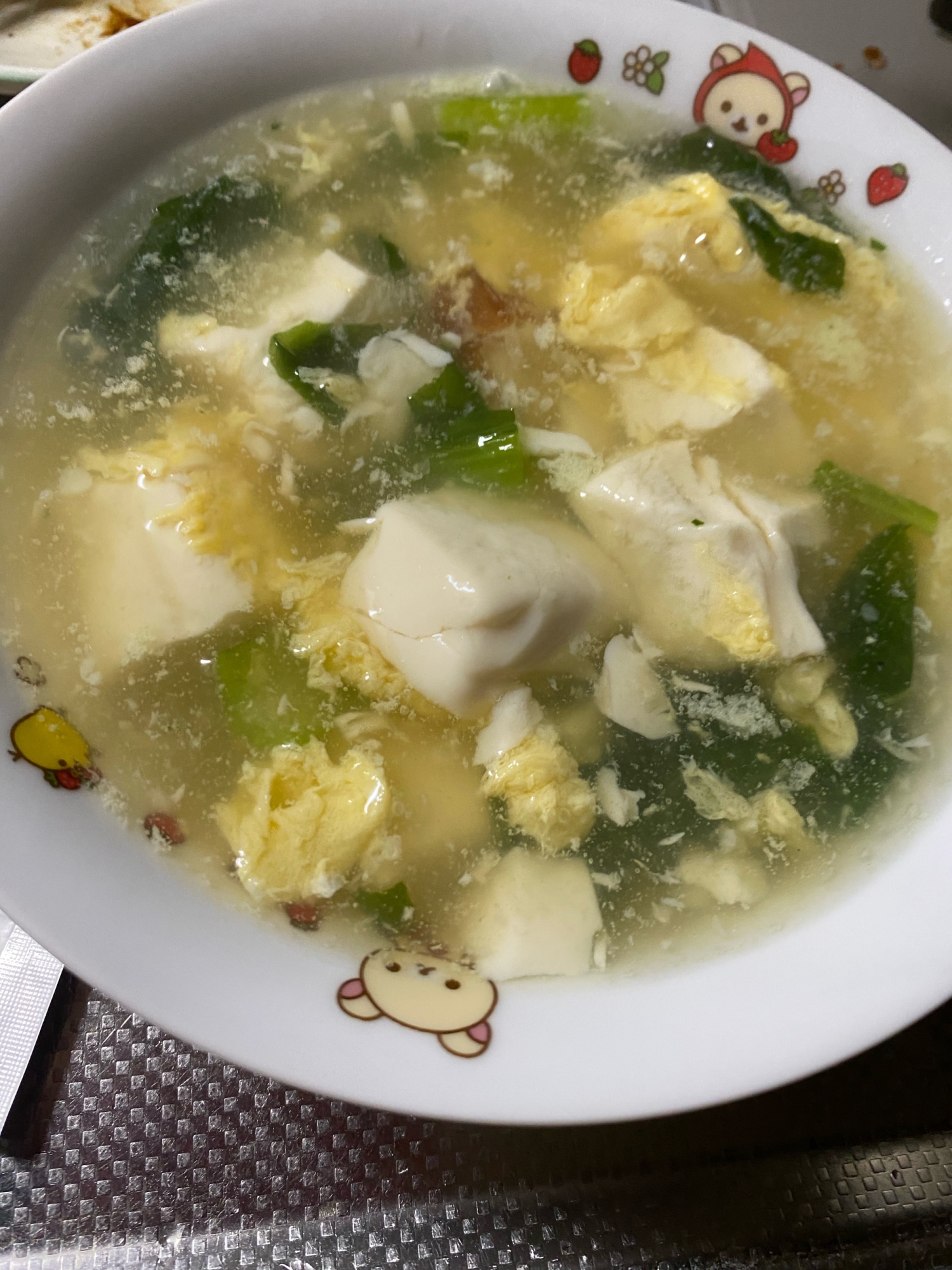 豆腐と小松菜のとろみスープ