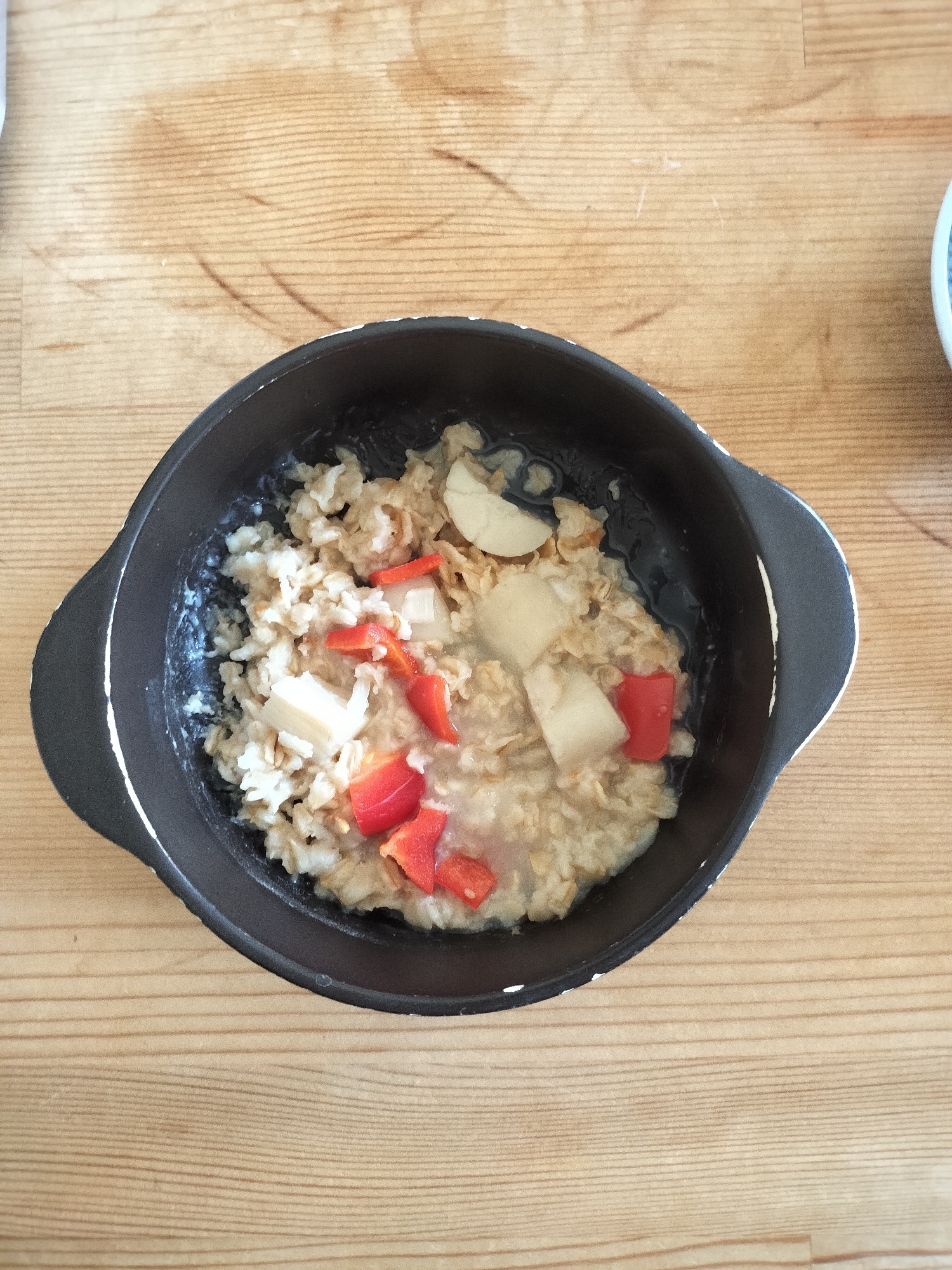 ホタテ貝柱パプリカオートミールの煮物♪