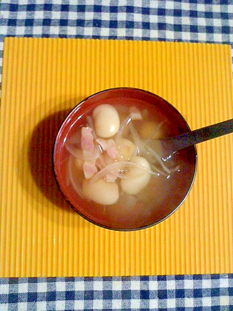 白花豆のコンソメスープ♪