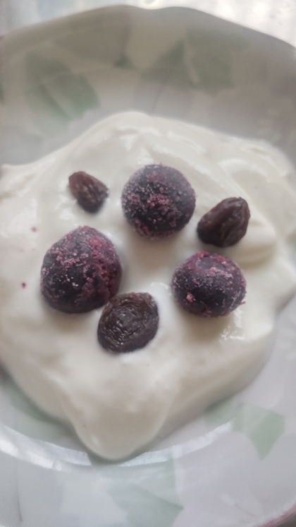 ◯◯粒粒ヨーグルト（ブルーベリー、豆）