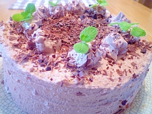 チョコレートケーキ。