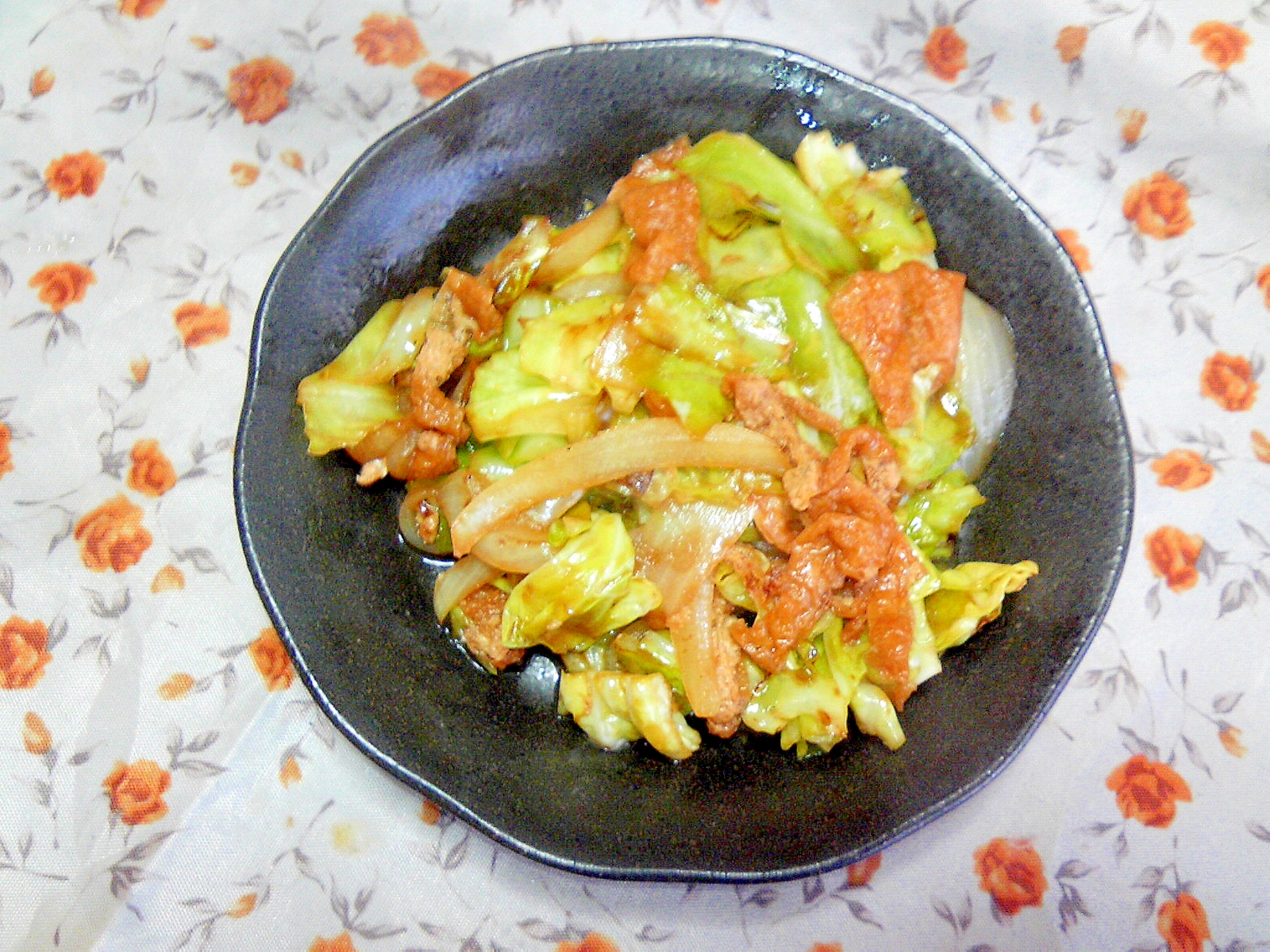 味付いなりと野菜のお酢炒め