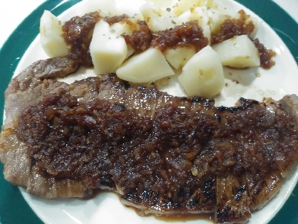 お肉やわらか♪シャリアピン風トンテキ