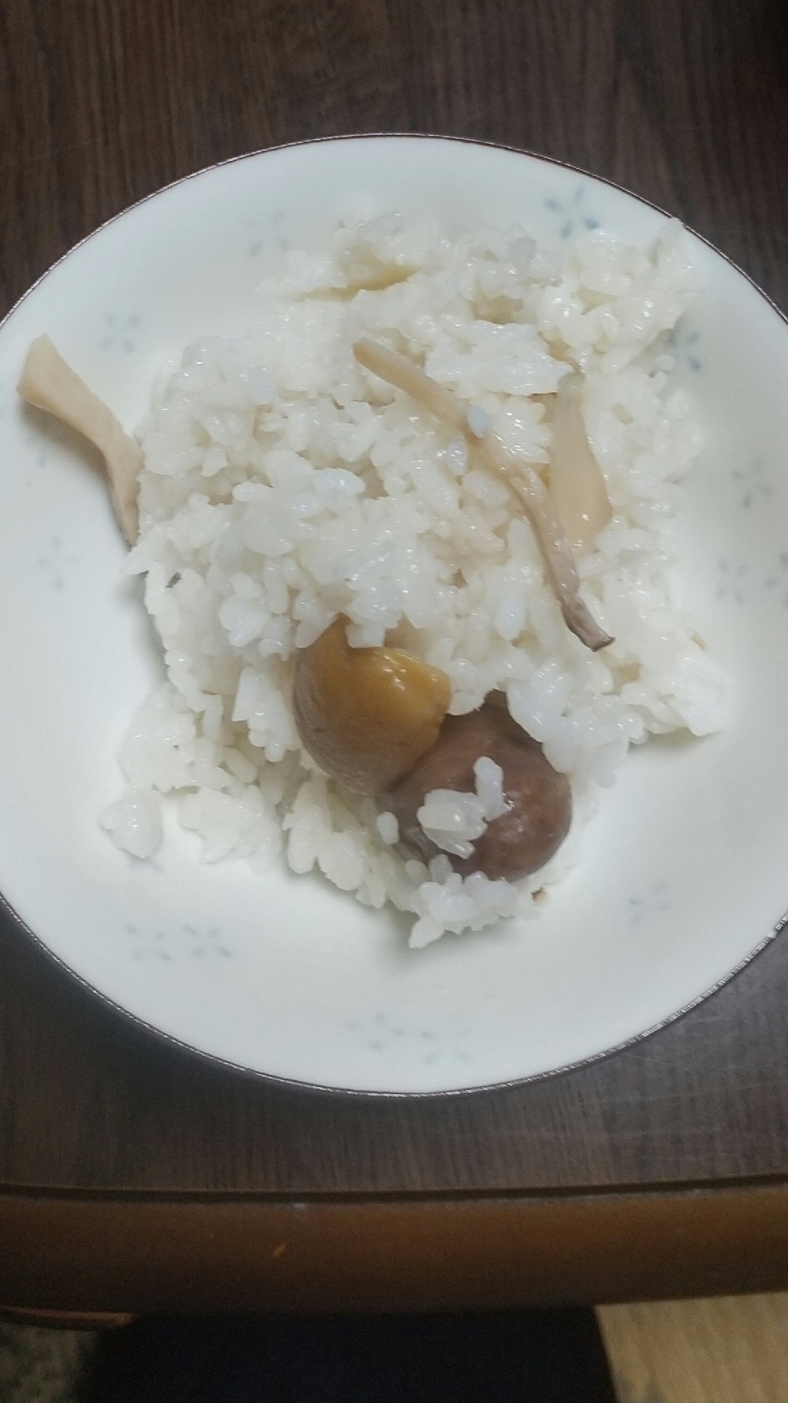 簡単エリンギと栗ご飯