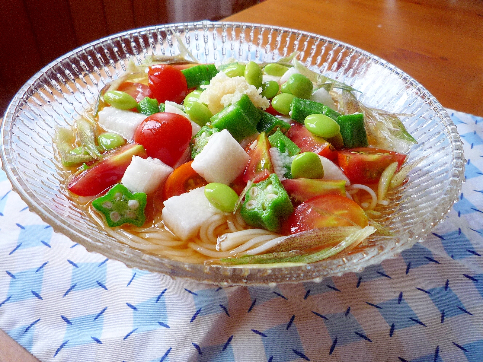 彩り夏野菜のそうめん レシピ 作り方 By すわんのマーチ 楽天レシピ 彩り夏野菜のそうめん レシピ 作り方 By すわんのマーチ 楽天レシピ