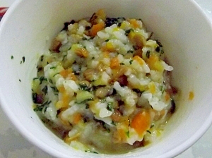 離乳食中期 納豆と野菜いっぱいのおかゆ レシピ 作り方 By へんてこぽこりんママ 楽天レシピ 離乳食中期 納豆と野菜いっぱいのおかゆ レシピ 作り方 By へんてこぽこりんママ 楽天レシピ