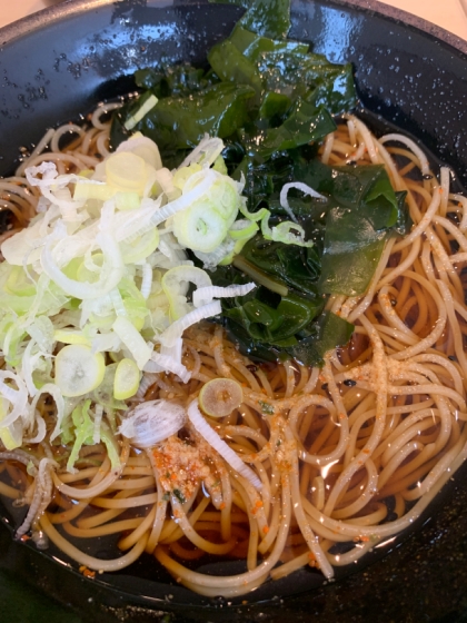 ワカメ蕎麦