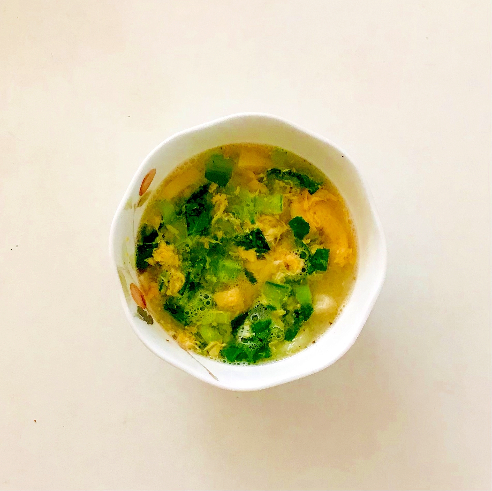 簡単小松菜の卵スープ