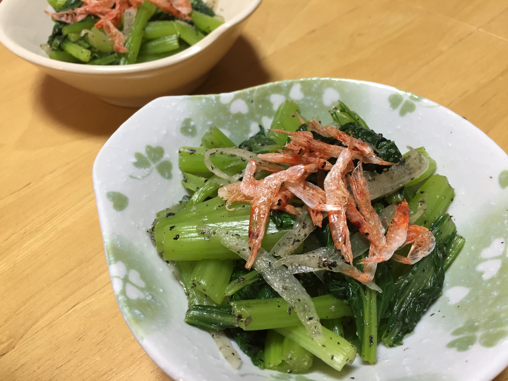 栄養満点！簡単♪小松菜と玉ねぎと桜えびの和え物★