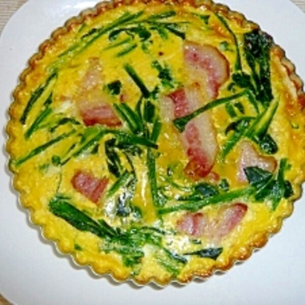 生地から作る 簡単ほうれん草とベーコンのキッシュ レシピ 作り方 By Aya8641 楽天レシピ 生地から作る 簡単ほうれん草とベーコンのキッシュ レシピ 作り方 By Aya8641 楽天レシピ