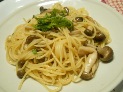 大葉香る♪ぶなしめじの簡単和風パスタ