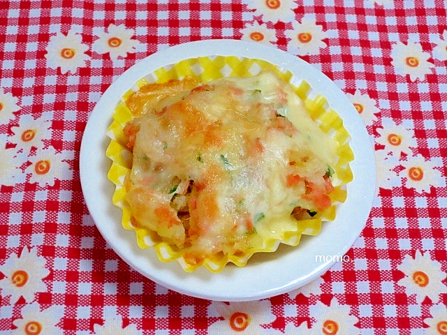 お弁当用 ジャガイモと鮭フレークのチーズ焼き レシピ 作り方 By Momo 楽天レシピ