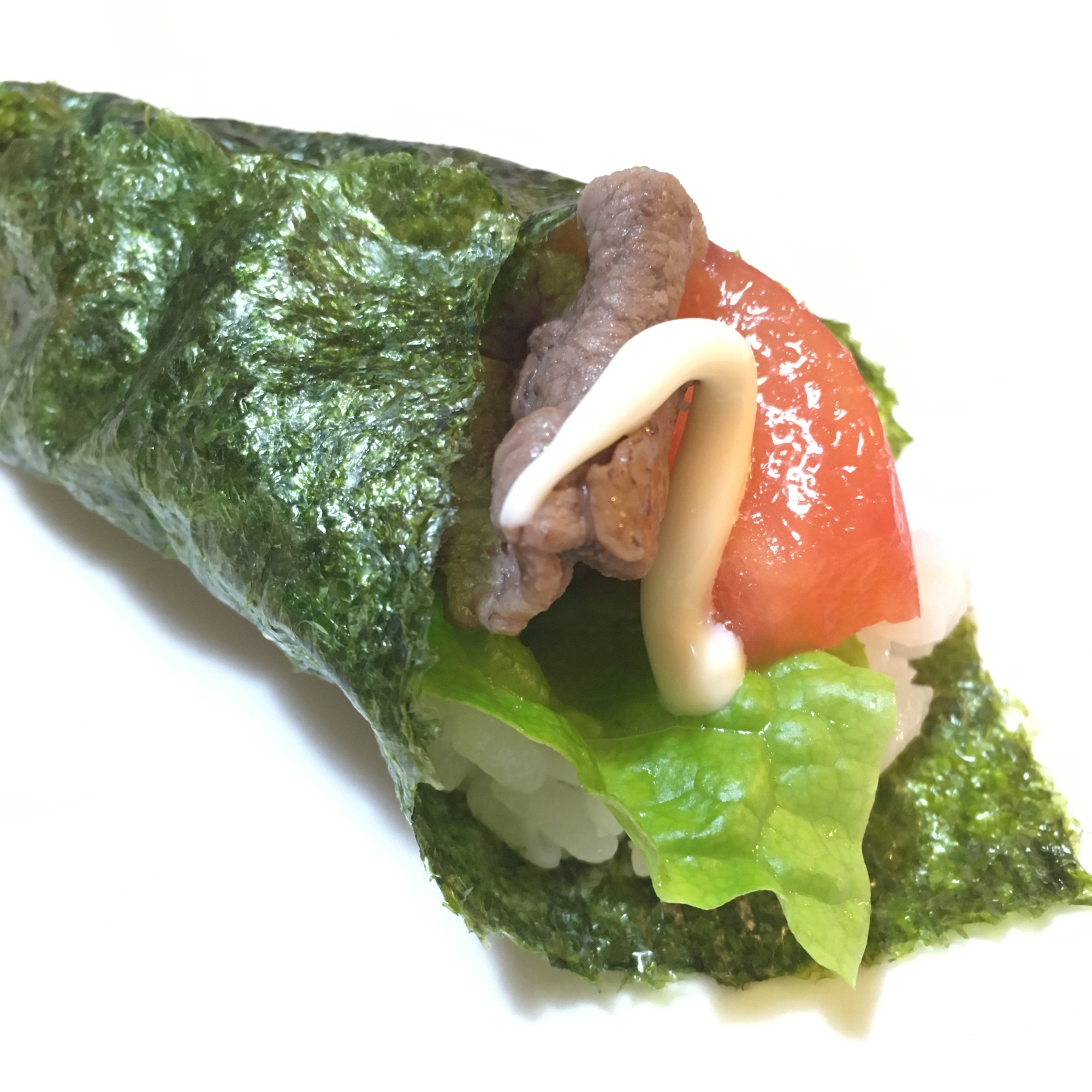 牛肉&サラダのマヨ手巻き寿司