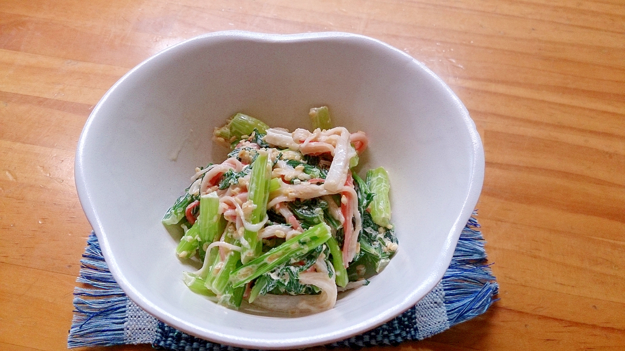 小松菜とカニカマのゴマネーズ 子供受けバッチリ レシピ 作り方 By ぼーずの母ちゃん 楽天レシピ 小松菜とカニカマのゴマネーズ 子供受けバッチリ レシピ 作り方 By ぼーずの母ちゃん 楽天レシピ