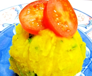 ずぼら飯(~_~;) レンジでパンプキンサラダ