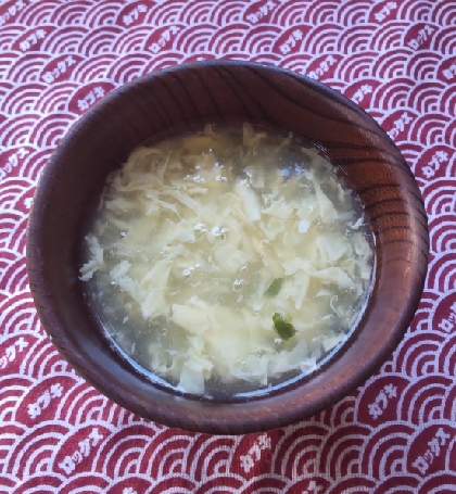 白菜と厚揚げのとろ卵スープ