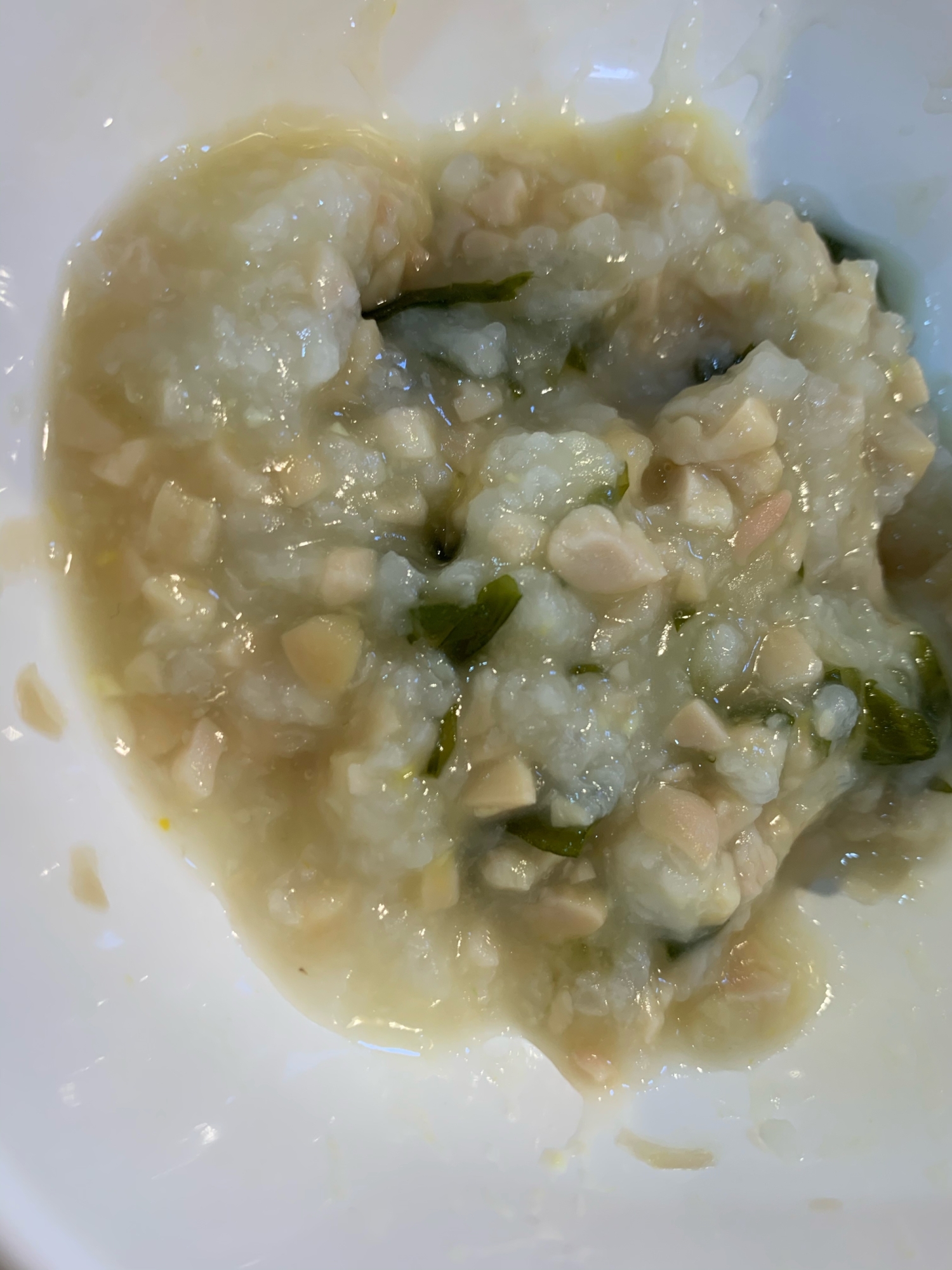 離乳食中期 ワカメ納豆がゆ レシピ 作り方 By ゆひ7 楽天レシピ