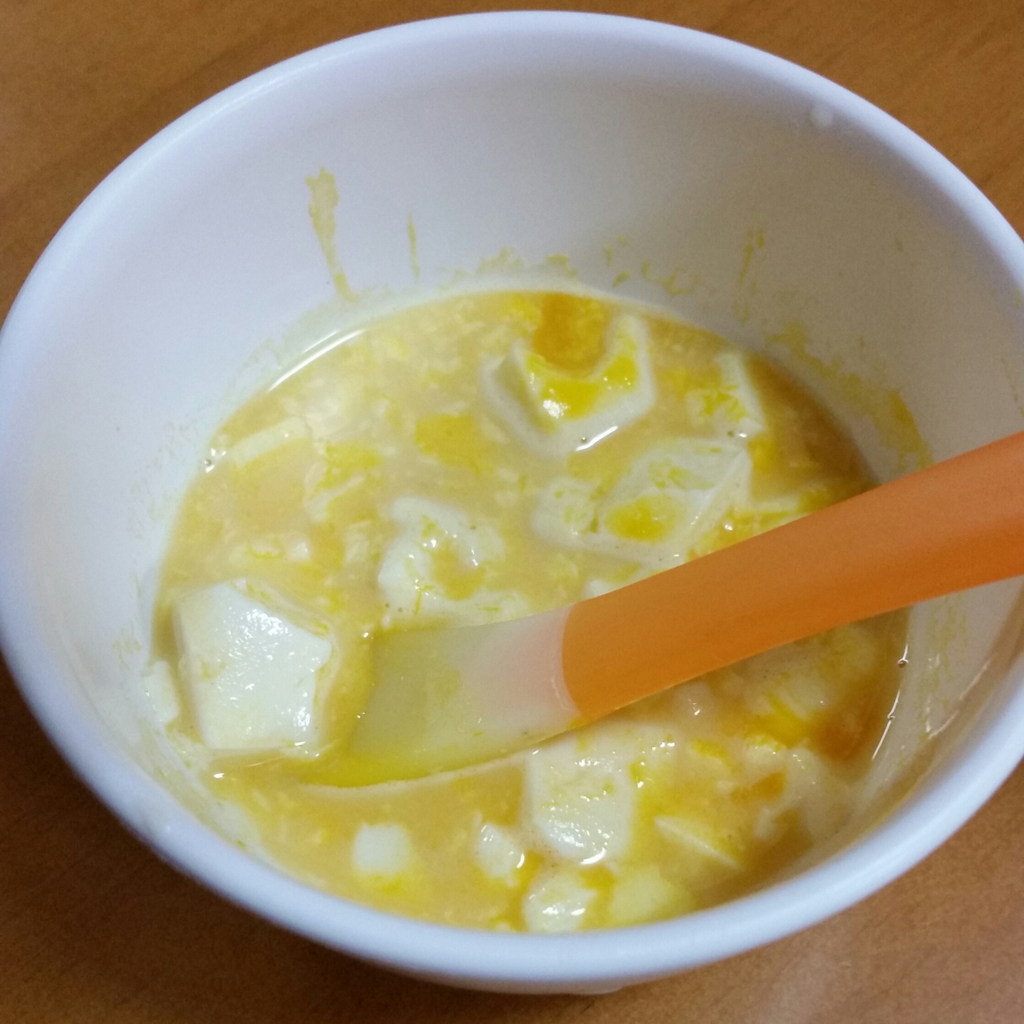 かぼちゃミルク豆腐～離乳食中期～