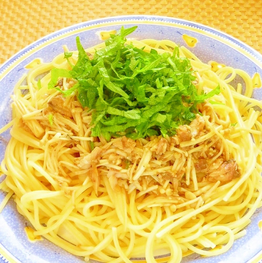 ☺ポン酢で簡単♪鯖水煮缶で和風パスタ☺