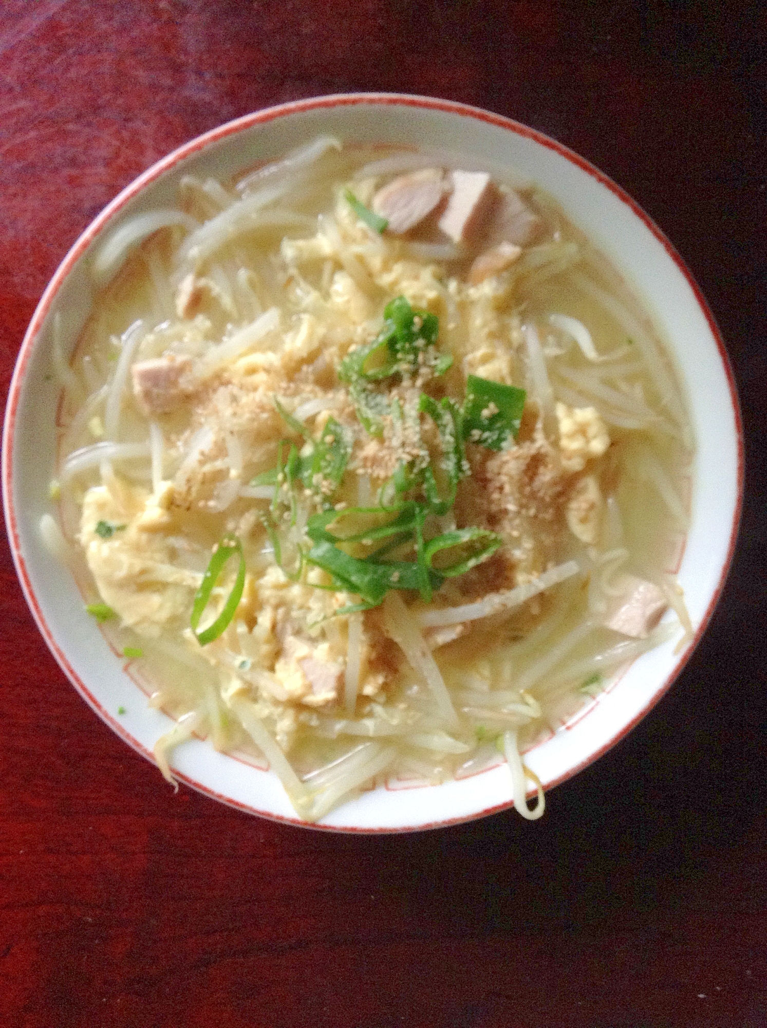 酒粕の卵とじラーメン【鶏ハムde鶏そば】