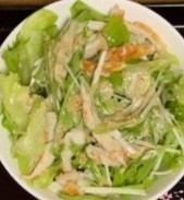 水菜と竹輪のサラダ