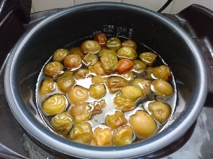 炊飯器で5時間☆完熟梅の甘露煮とシロップ