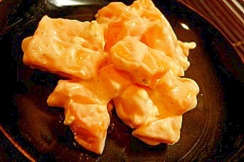 ヘルシーオードブル、柿のチーズ・ヨーグルトマリネ
