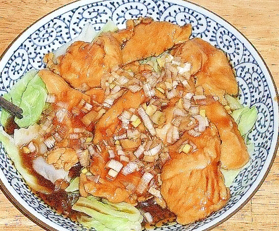 鶏むね肉と茹で野菜のダイエット中華