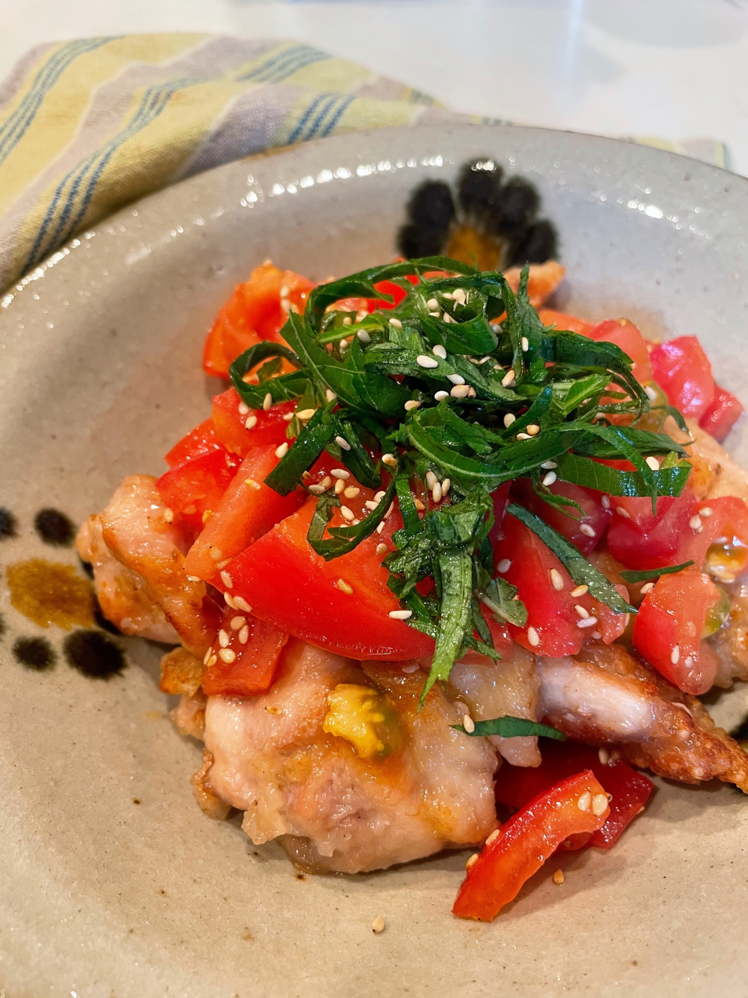 やみつき！鶏肉のさっぱりトマトだれ