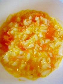 カボチャとにんじんのほうとう風 離乳食中期 レシピ 作り方 By Bebeko611 楽天レシピ