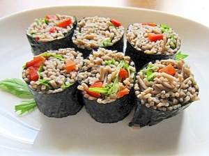 簡単 ヘルシー 夜食にお勧め 蕎麦海苔巻き レシピ 作り方 By 3812 楽天レシピ 簡単 ヘルシー 夜食にお勧め 蕎麦海苔巻き レシピ 作り方 By 3812 楽天レシピ