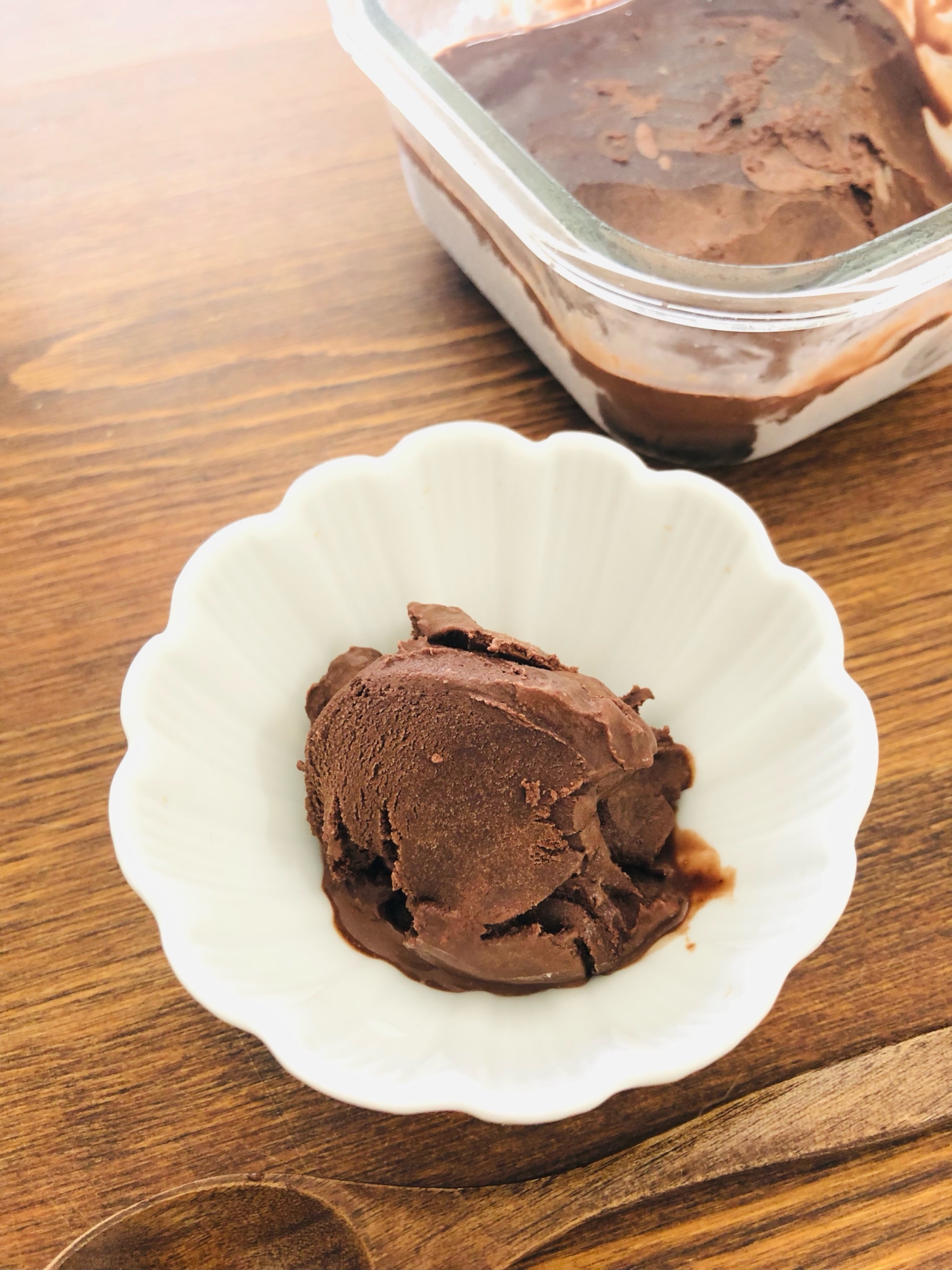 ココアの簡単ショコラアイスクリーム