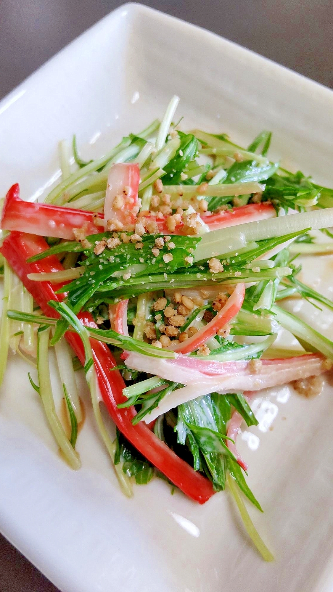 かにかまと水菜のサラダ