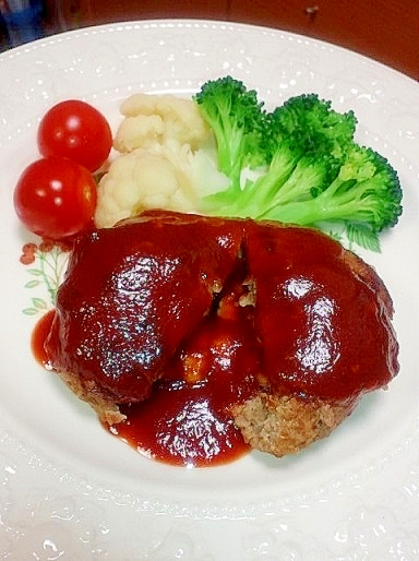 濃いめのソースと合います チーズ イン ハンバーグ レシピ 作り方 By さー88 楽天レシピ