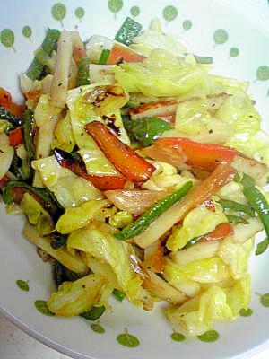 100円未満deちくわと野菜の中華風炒め レシピ 作り方 By カナシュンばーば 楽天レシピ