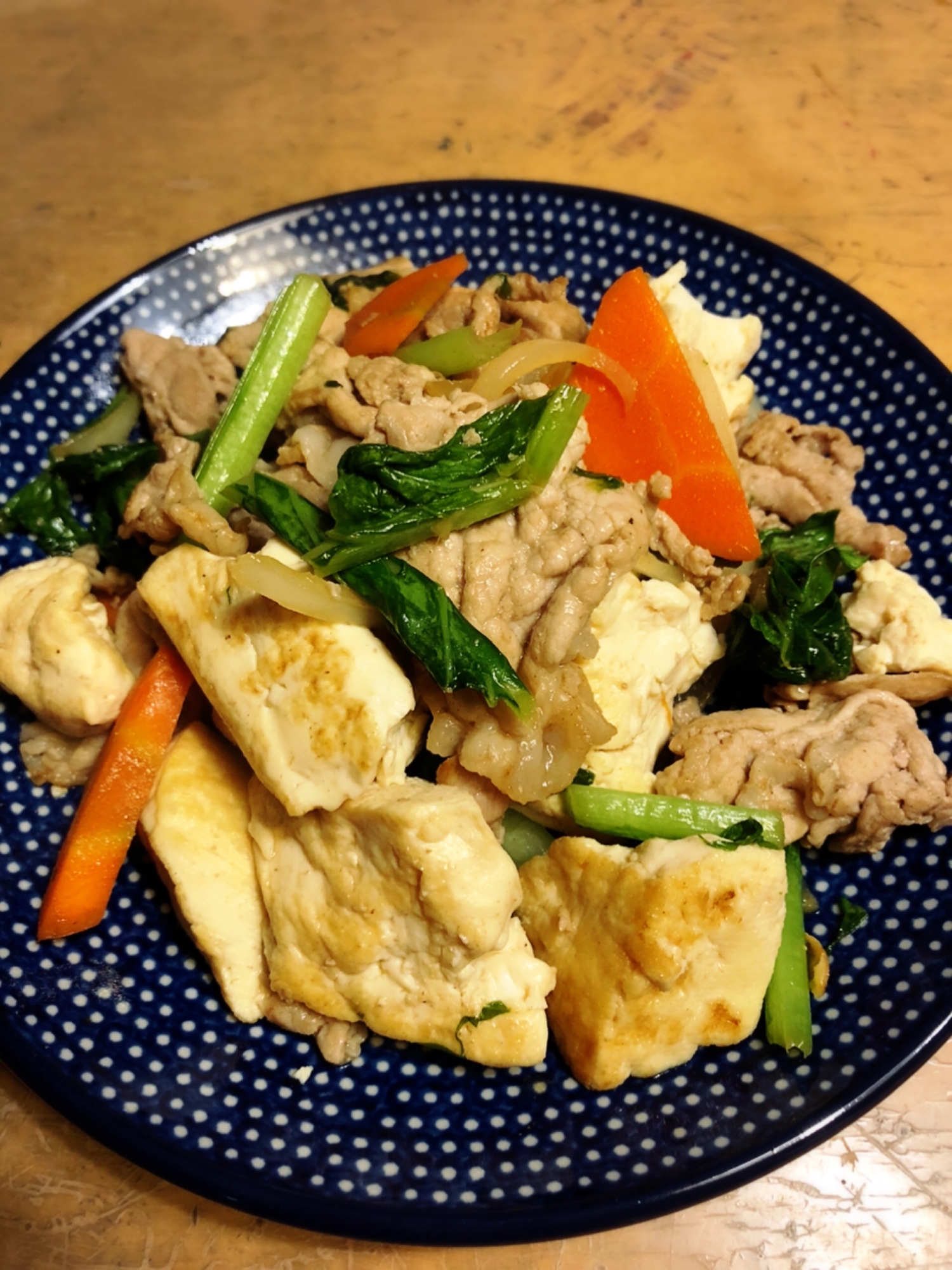 豚肉と豆腐の炒め物