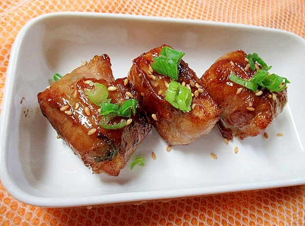 厚揚げの豚バラ肉巻き～♪